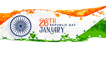 Republic Day 26th January Celebration Flag Creative Artwork White Background Republic Day HD wallpaper