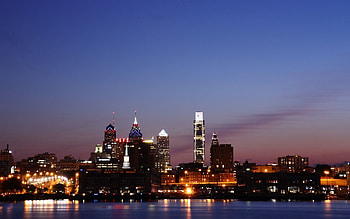 Cities, Sea, Night, City, City Lights, Philadelphia HD wallpaper