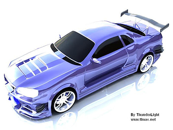 Nissan skyline by Zerophantom, skyline, blue demon HD wallpaper