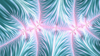 Trippy Psychedelic Fractal, colorful, colors, turquoise, pink, Abstract, fractal HD wallpaper