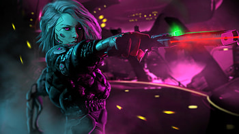Robotic Girl With Gun, artist, artwork, digital-art, artstation HD wallpaper