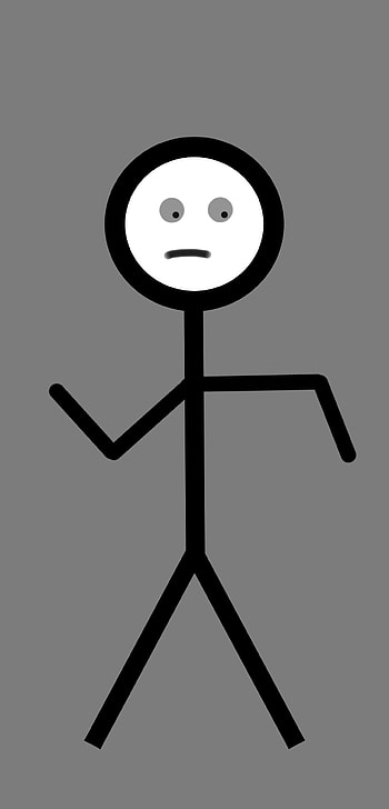The Stickman, art, symmetry, grey HD phone wallpaper