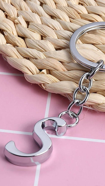S Name Letter, Silver Keychain HD phone wallpaper