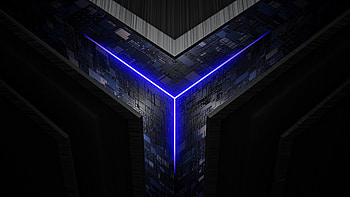 3D, Neon, Glow, Cube, Scheme, Chips HD wallpaper