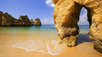 que Algarve, Stunning coastal views, Majestic cliffs, Sunny paradise HD wallpaper