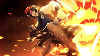 Anime Boy With Mike Wearing White Blue Dress And Red Cap Anime Boy HD wallpaper