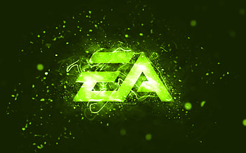 EA GAMES lime logo, , Electronic Arts, lime neon lights, creative, lime abstract background, EA GAMES logo, online games, EA GAMES HD wallpaper
