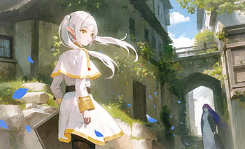 Frieren & Fern in : Elegant Anime Art from Frieren: Beyond Journey's End, Fern (Frieren: Beyond Journey's End), Frieren (Frieren: Beyond Journey's End), Anime, Frieren: Beyond Journey's End HD wallpaper