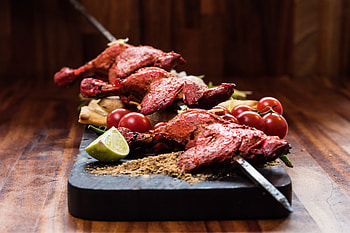 Food, Vegetables, Meat, Skewer, Skewers, Hen HD wallpaper