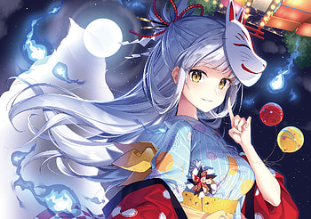 Anime, Girl, Mask HD wallpaper