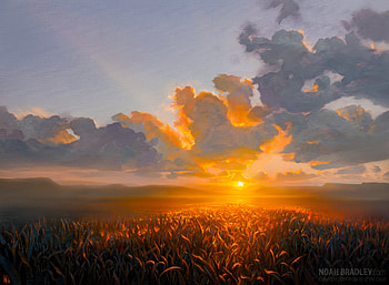 Secluded Steppe Morning, morning, artist, artwork, digital-art, deviantart HD wallpaper
