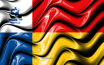 Almere Flag, , Cities of Netherlands, Europe, Day of Almere, Flag of Almere, 3D art, Almere, dutch cities, Almere 3D flag HD wallpaper