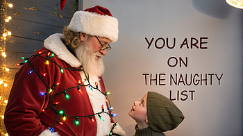 You are on the Naughty List, Santa, Christmas HD wallpaper