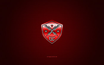 DC Defenders, American football club, XFL, red logo, red carbon fiber background, American football, Washington, USA, DC Defenders logo HD wallpaper