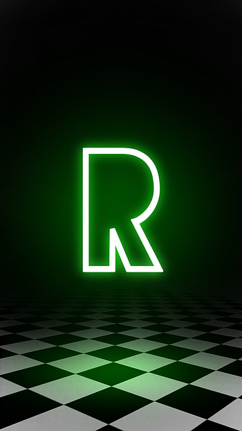 R, neon, line HD phone wallpaper