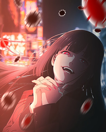 Yumeko, animefanart, AnimexReality, anime, Kakegurui, anime HD phone wallpaper