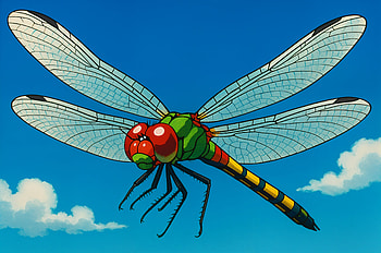 Dragonfly — Scarlet-Eyed Sky Glider HD wallpaper