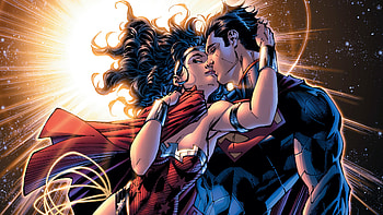 Justice League: Superman & Wonder Woman — Heroic Embrace, Comic, Justice League HD wallpaper