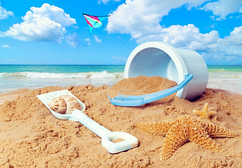 Summer Vacation, sea, starfish, summer, sand, beach HD wallpaper