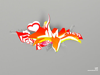 LUSST 3D GRAFFITI, abstract, graffiti, entertainment, other, cool HD wallpaper