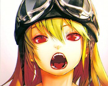 Let Me Suck Your Blood!!!!, oshino shinobu, fangs, anime, vampiress, red eyes, blood, vampire, bakemonogatari HD wallpaper