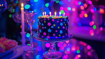 Vibrant Birtay Celebration Cake, birtay cake, cake, birtay, celebration, candle HD wallpaper