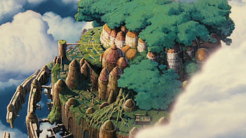 Laputa: Castle in the Sky, Mesmerizing artwork, Awe-inspiring visuals, Enigmatic charm HD wallpaper