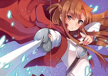 Yuuki Asuna, sword art online, Anime, long hair, cape HD wallpaper