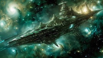 Epic Sci-Fi Spaceship, Sci Fi, spaceship, space, galaxy, cosmic HD wallpaper