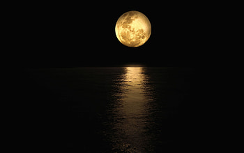 Moonlight reflection HD wallpaper