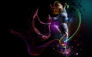 Dance Music Colored Black Mobile HD wallpaper