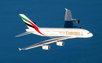 Emirates Airline, Airbus A380, Twitter post, Travels HD wallpaper