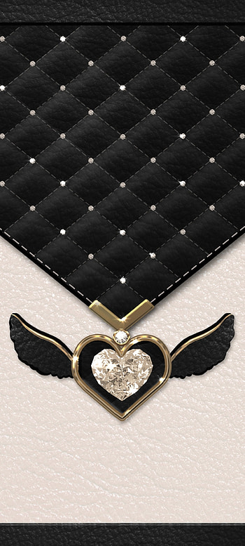 WingHeart, symbol, tie, Luxury, Love, Leather, Diamond, Premium, Golden HD phone wallpaper