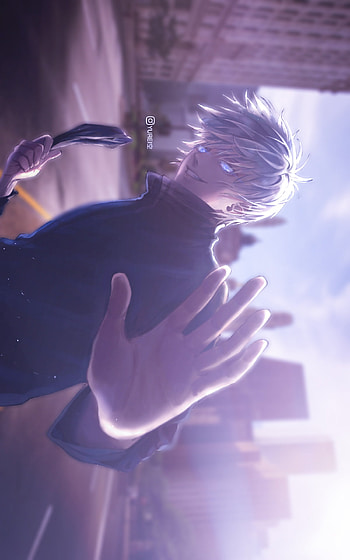 Gojo Satoru, magenta, human_body, music, jujutsukaijen, blueeyes, satrou, jjk, domainexpansion HD phone wallpaper
