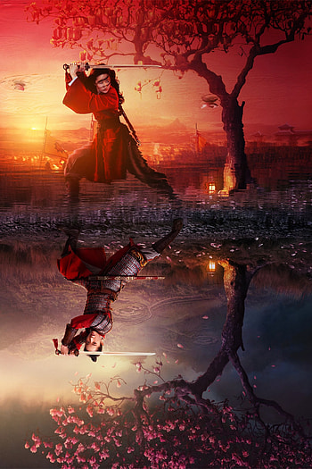 Mulan live-action, Striking poster, Disney's iconic character, Feminine strength HD phone wallpaper