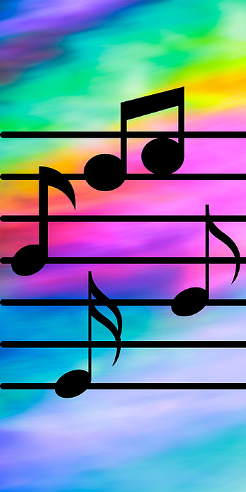 Music notes, _rainbow, art, colorful HD phone wallpaper