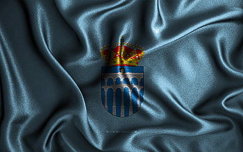 Segovia flag, , silk wavy flags, spanish cities, Day of Segovia, Flag of Segovia, fabric flags, 3D art, Segovia, cities of Spain, Segovia 3D flag HD wallpaper