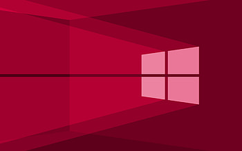 Windows 10 pink logo, pink abstract background, minimalism, Windows 10 logo, Windows 10 minimalism, Windows 10 HD wallpaper