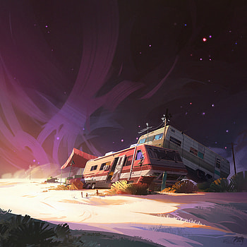 Art, Universe, Car, Railway Carriage HD phone wallpaper