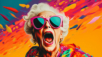 Vibrant Grandmother Pop Art, pop art, AI Art, woman, Grandmother HD wallpaper