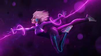 Gwen Stacy From Spider Man Into The Spider Verse, gwen-stacy, superheroes, artwork, art, digital-art, artstation HD wallpaper