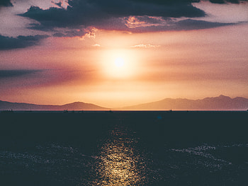 Nature, Sunset, Sky, Sea, Horizon HD wallpaper