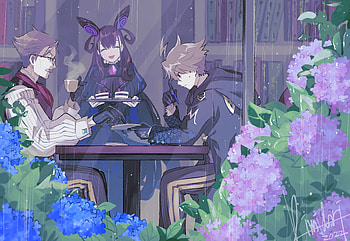 Fate/Grand Order : Murasaki Shikibu & Moriarty — Rainy Tea-Time, Murasaki Shikibu, James Moriarty (Fate/Grand Order), Anime, Fate/Grand Order HD wallpaper
