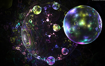 Fractal, Abstract, Bubbles, Glare, Multicolored, Motley HD wallpaper