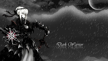 Fate/Stay Night, white, black, cute, beautiful, beauty, dark, anime, women, warriors HD wallpaper