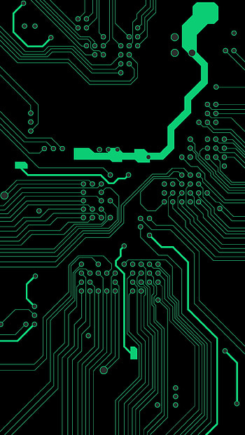 Green Circuit Board By Rainman253 Galaxy S10 Hole Punch , Circuit Board HD phone wallpaper