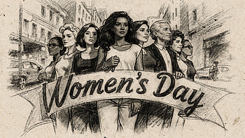 Women's Day — Bold, United, Unstoppable, Woman, Feminism, Banner HD wallpaper