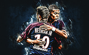 Neymar & Mbappé, paris, Soccer, sport, PSG, mbappe, neymar, Kylian Mbappe, Neymar Jr, Football HD wallpaper