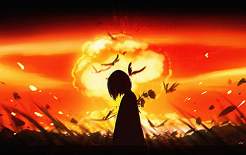 Nuclear Fungus Anime Girl, anime-girl, anime, artist, artwork, digital-art HD wallpaper