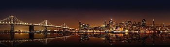 Oakland Skyline, San Francisco, Bay Bridge, Cityscape HD wallpaper